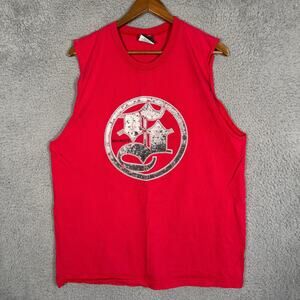 Eminem Shirt Large Red Slim Shady Tank Top Sleeveless Hip Hop Logo Mens
